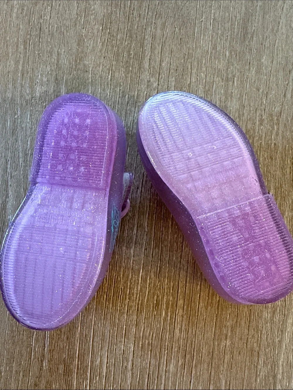Mini Melissa Pink Glitter Ariel Mary Jane Shoes with Shell Charm